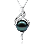 Gift for Women Wife Natural Tahitian Pearl Necklace Sterling Silver Ondine’s