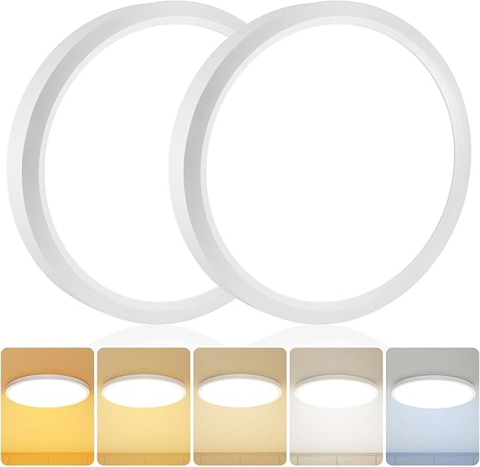 1Pack 15.8 Inch LED Flush Mount Ceiling Light, 35W, 3850LM, 2700K-5000K 5Color