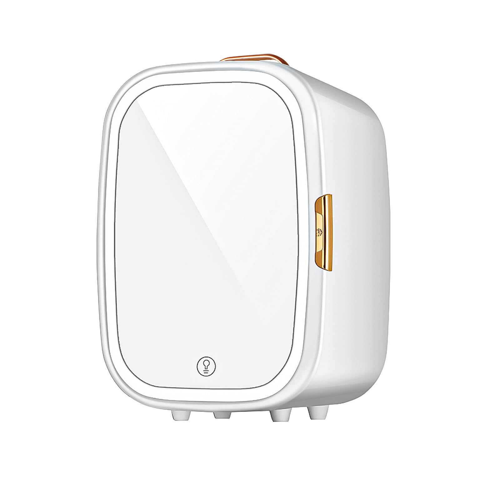 11 Liter Skincare Fridge, Makeup Refrigerator with Dimmable LED Mirror Door