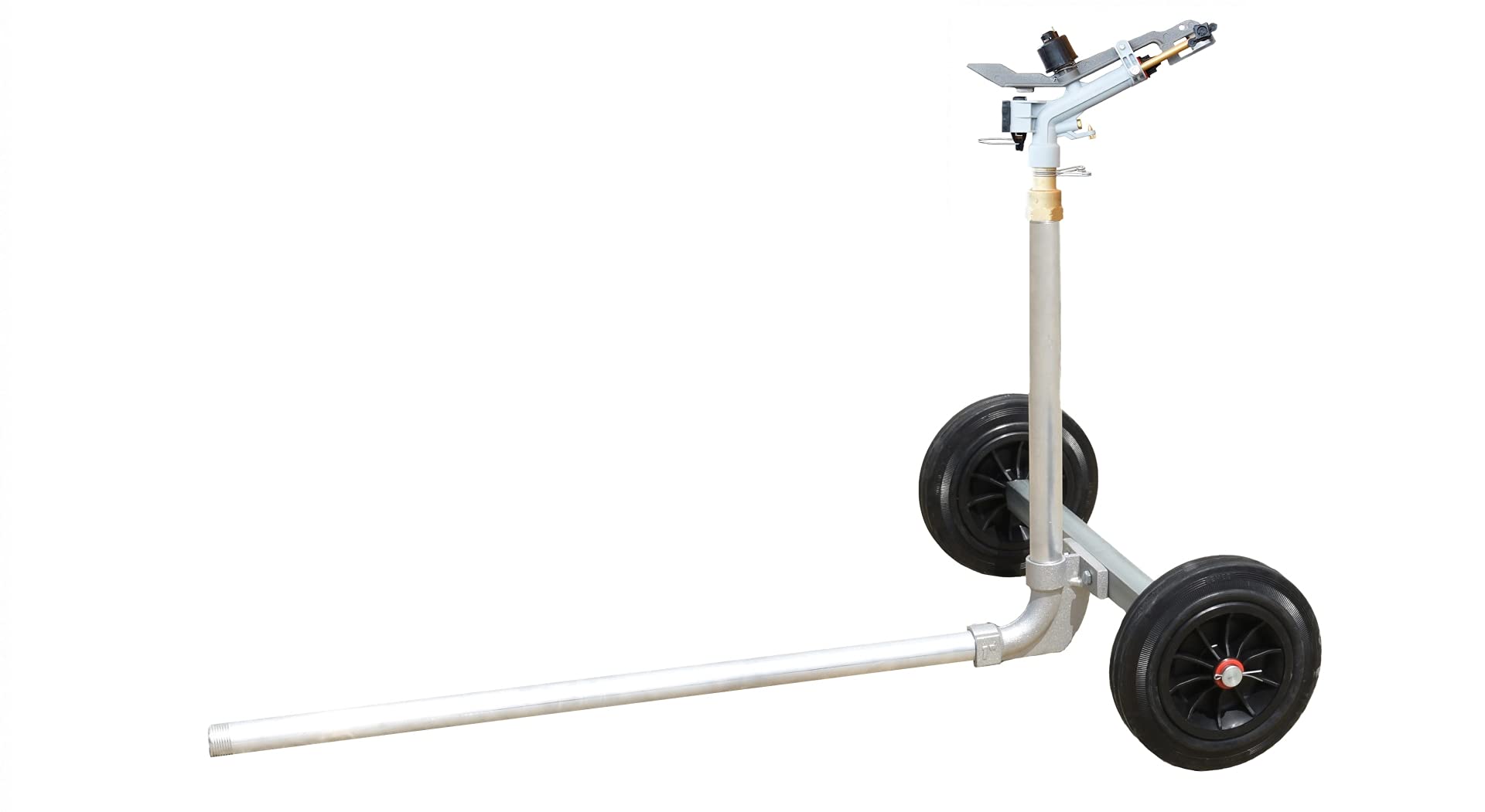 Wheeled Sprinkler 1" inch Impact Head, Lawn Sprinkler with Tripod