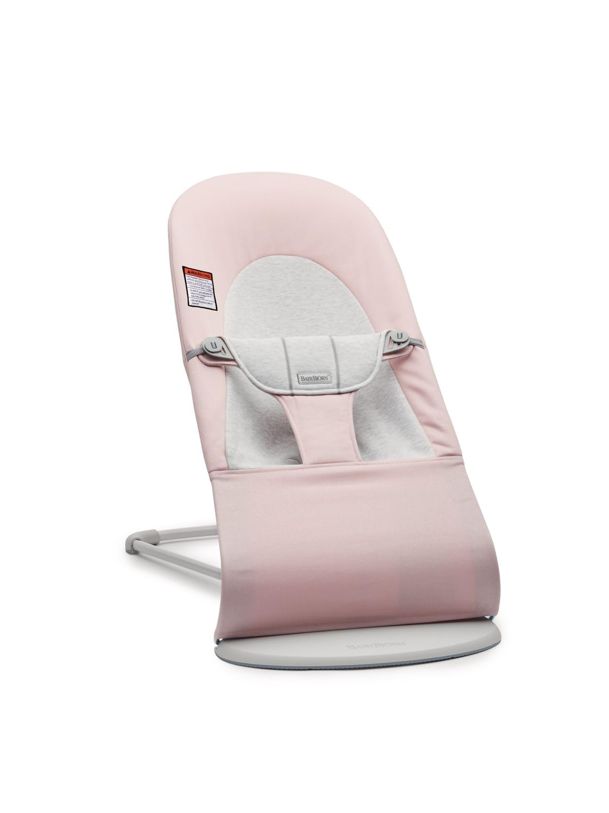 Bouncer Balance Soft, Woven/Jersey, Light Pink/Grey | 2-in-1 Adjustable Baby Bouncer Seat