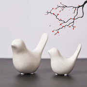 Small Animal Statues, White Bird Figurines Home Decor, Modern Home Decorative