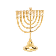 Classic Bronze Hanukkah Menorah - 8.5"x7" - Elegant Judaica Gift