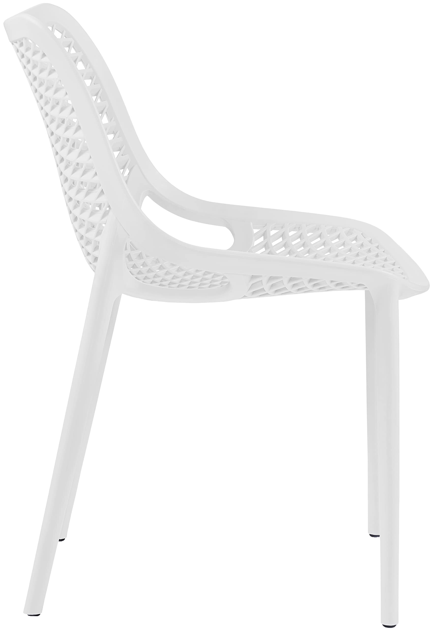Contemporary Patio Dining Chair with Polypropylene Plastic, Weather Resisting