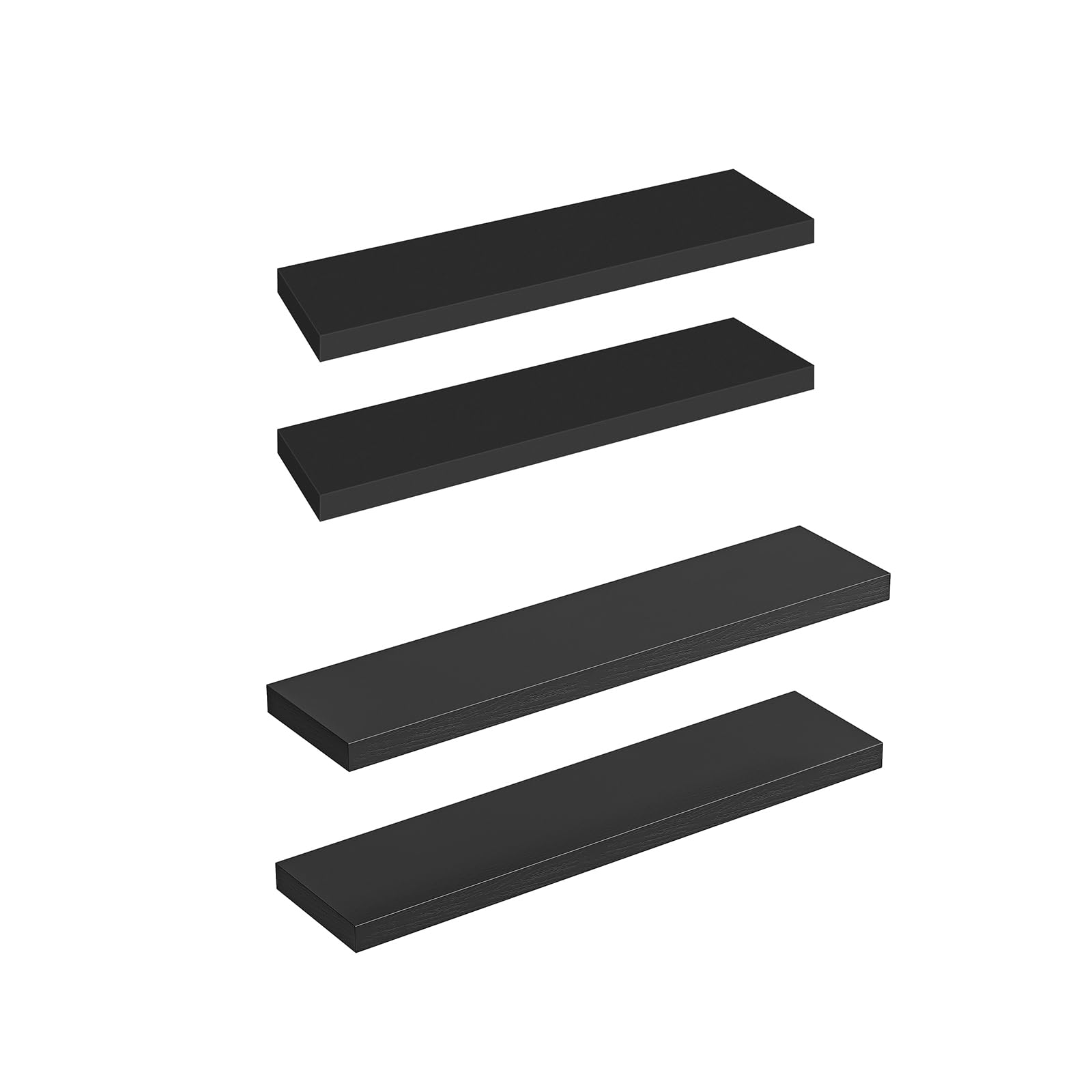 Floating Shelves, Wall Shelf Set of 4, 23.6" & 39.4" Hanging Shelf with Invisible Brackets