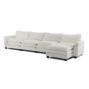 Sectional Sofa Modular Deep Seat Sofa Couch with Ottoman