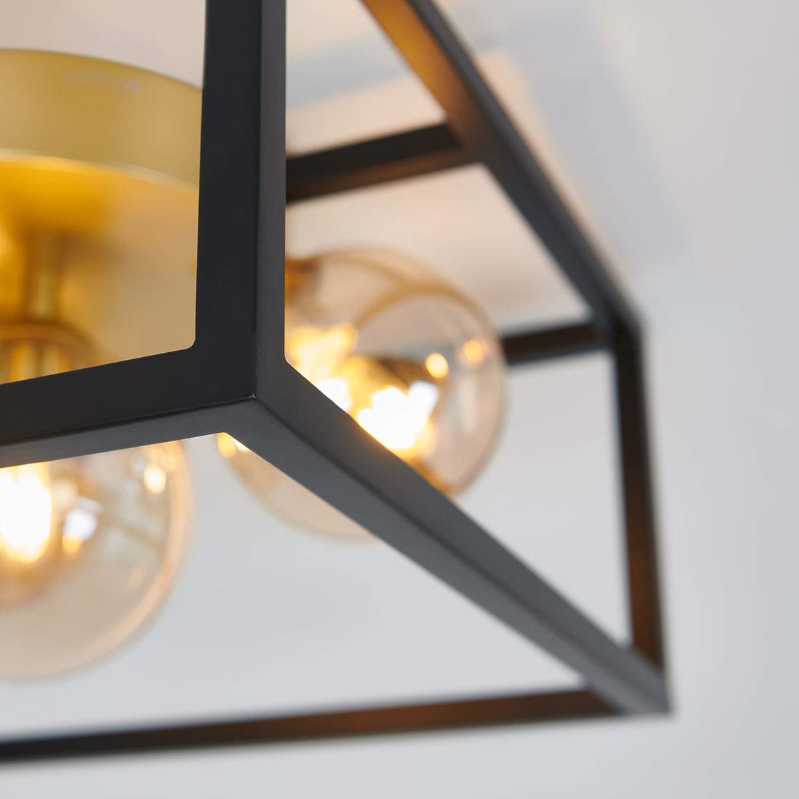Griffintown Square Flush Mount with Glass Ball Shade