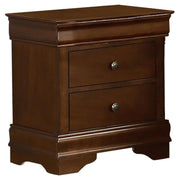 Traditional 3-Drawers Wooden Bedside Nightstand in Brown Cherry