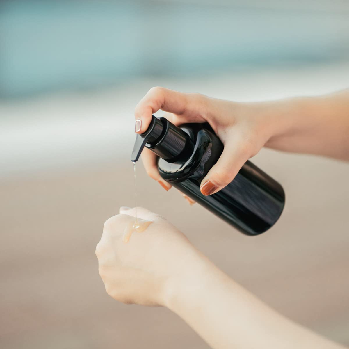 Black Ultraviolet Glass Soap Dispenser Bottle 200 ML (6.8 fl oz) Dish Soap and Bathroom