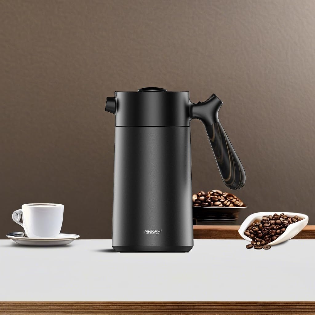 Stainless Steel French Press Coffee Maker, Double Walled Insulated Coffee & Tea Maker