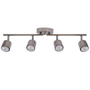 4-Light LED Track Lighting Kit, 4-Head Adjustable Directional Spotlights
