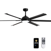 Inch Large Ceiling Fan with 6 Aluminum Blades, 6-Speed, 3-CCT, Turbo DC Motor,