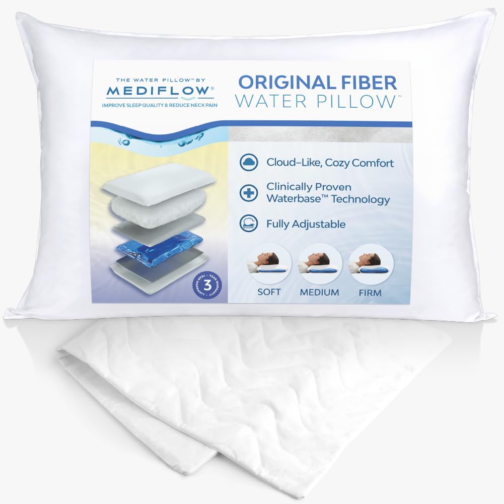 Water Pillow & Cotton Quilted Pillow Protector Pack
