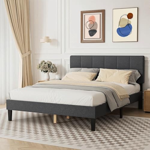 Queen Size Bed Frame, Upholstered Bed Frame