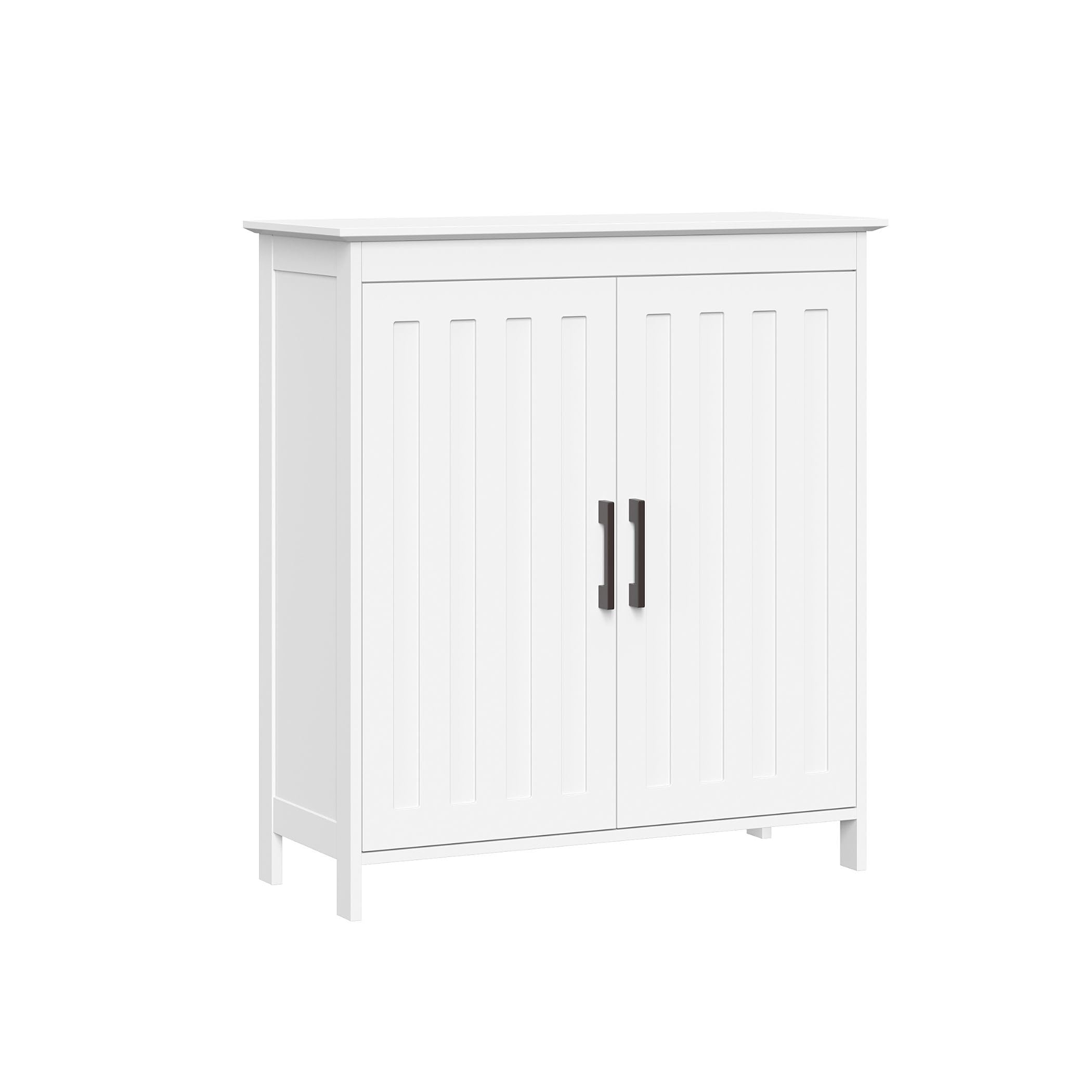 Monroe Two-Door Floor Storage Cabinet - Bathroom Storage Cabinet with Adjustable