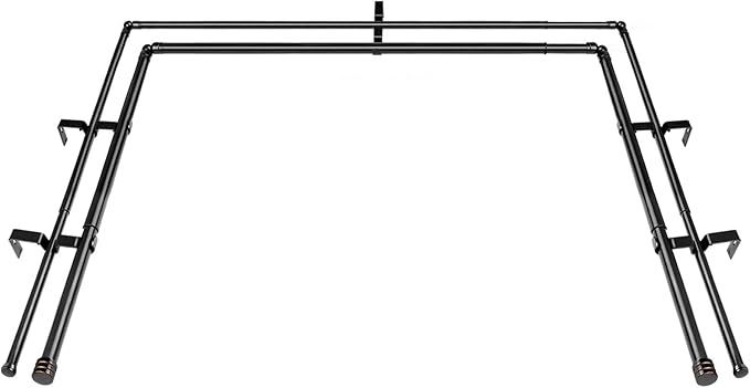 1 Inch Heavy Duty Double Bay Window Curtain Rods