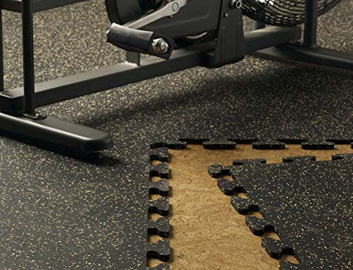 Mats Fit-Lock 3/8 Inch Heavy Duty Rubber Flooring - Interlocking Rubber Tiles