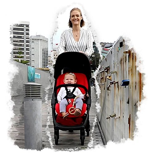 Umbrella Travel Stroller, Cherry – Ultra Light (11lbs) – Compact, One Hand Stand