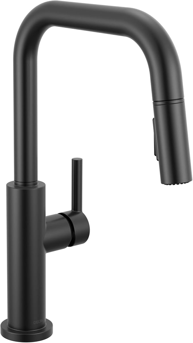 Faucet Nicoli U-Spout Kitchen Faucet with Pull Down Sprayer, Champagne Gold Kitchen Sink