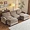 Sectional Sofa Modular Deep Seat Sofa Couch with Ottoman for Living Room