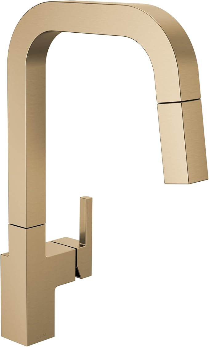 Faucet Junction Brushed Nickel Kitchen Faucet, Kitchen Faucets with Pull Down Sprayer