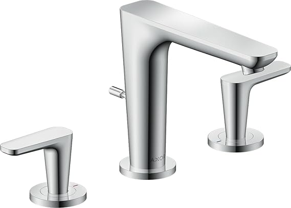 Citterio C Widespread Faucet 125 with Escutcheons and Pop-up Drain