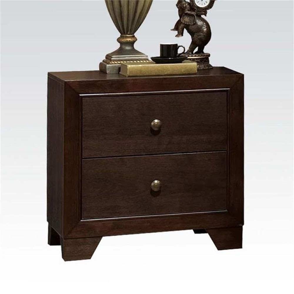 Furniture Madison Wood Nightstand in Espresso
