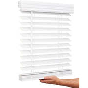 Cordless, 2 Inch Faux Wood Blind, 34" Wide x 36" Long, Window Blinds