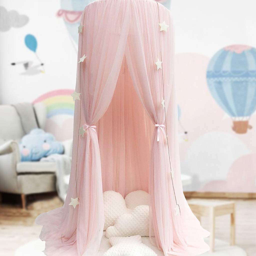 Bed Canopy for Girls - Princess Bed Canopy Mosquito Net Nursery Play Room Decor Dome