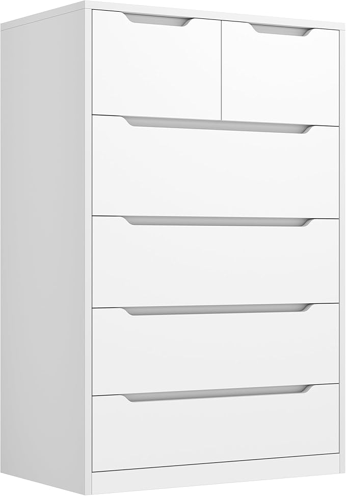 6 Drawer Dresser for Bedrom,Tall Black Chest of Drawers for Bedroom, Hallway, Closet