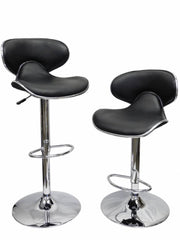 2 PU Leather Modern Adjustable Swivel Hydraulic Chair Bar Stools