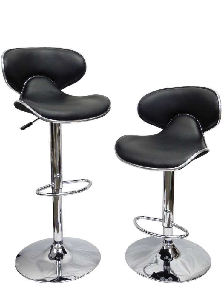 2 PU Leather Modern Adjustable Swivel Hydraulic Chair Bar Stools
