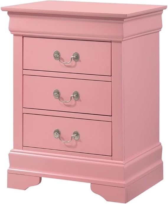 Louis Phillipe 3 Drawer Nightstand in Cherry
