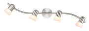 Track Lighting, 4 Light S-Shaped Track Light Bar with Glass