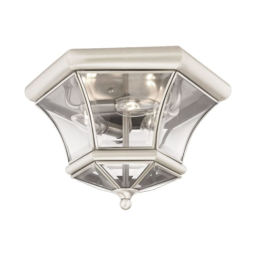 Lighting 7053-02 Monterey/Georgetown 3 Light Ceiling Mount, Polished Brass