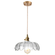 Industrial Vintage Pendant Lighting Fixture Glass Lotus Lamp Shade Farmhouse Pendant