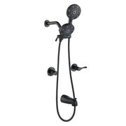 2 Handle Shower Faucet Set with Tub Spout and Shower Head Combo