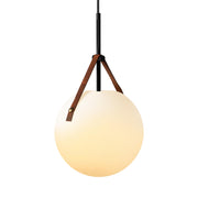 Globe Pendant Light, White Opal 9.6” Glass Pendant Light with 5W E26 Blub