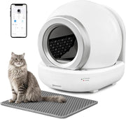 Cleaning Automatic Cat Litter Box, Litter Robot for Multiple Cats, Safe/APP