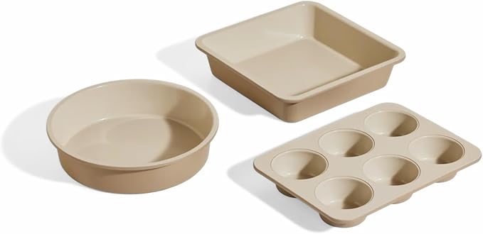 Oven Baker’s Kit – 3-Piece Toxin-Free Ceramic Nonstick Bakeware Set