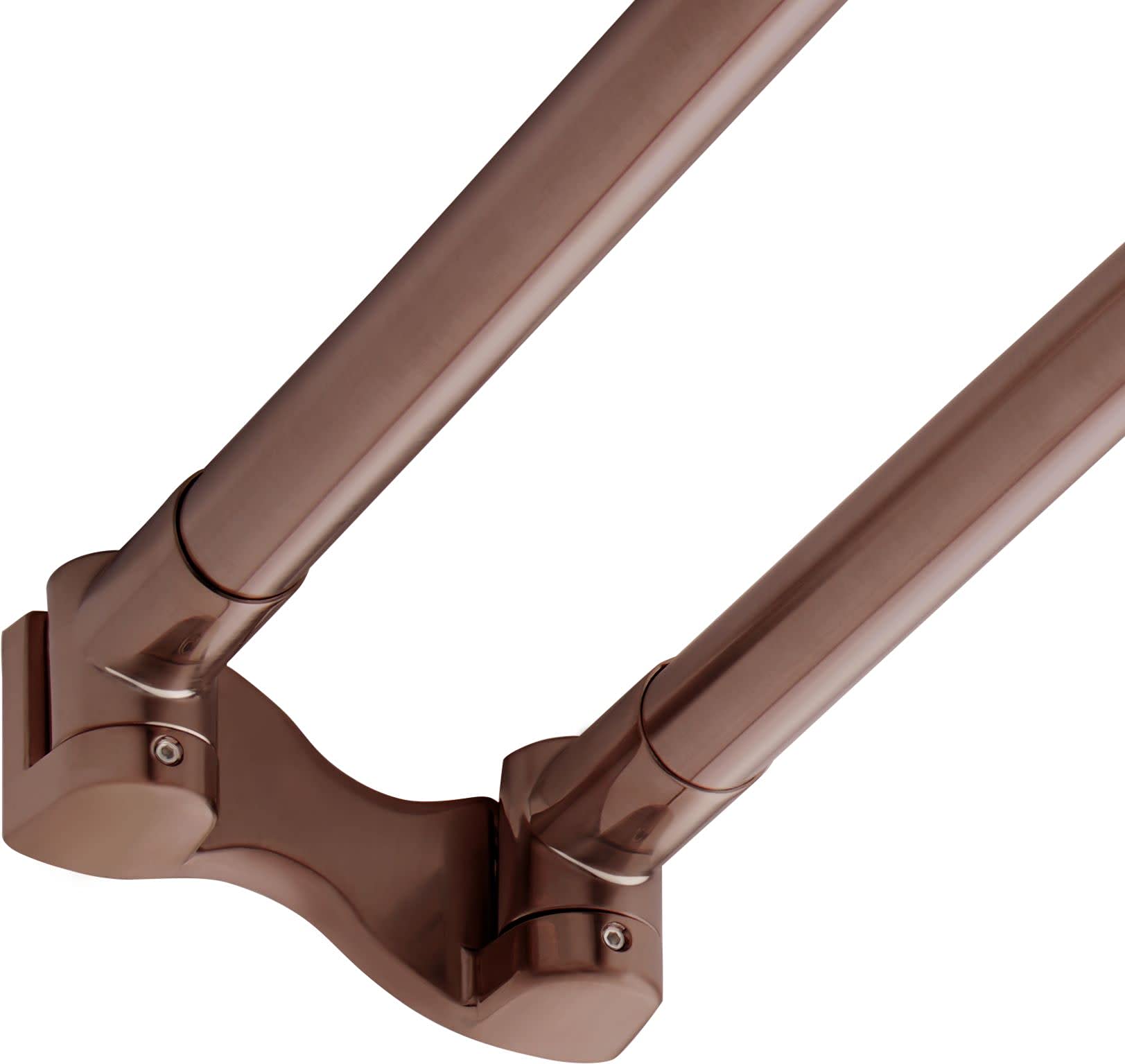 466777 60" Curved Brass Shower Rod - Brushed Nickel