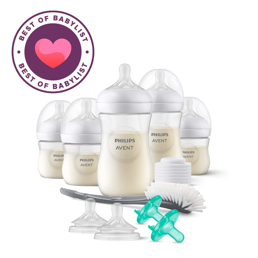 Natural Baby Bottle with Natural Response Nipple, Newborn Baby Gift Set