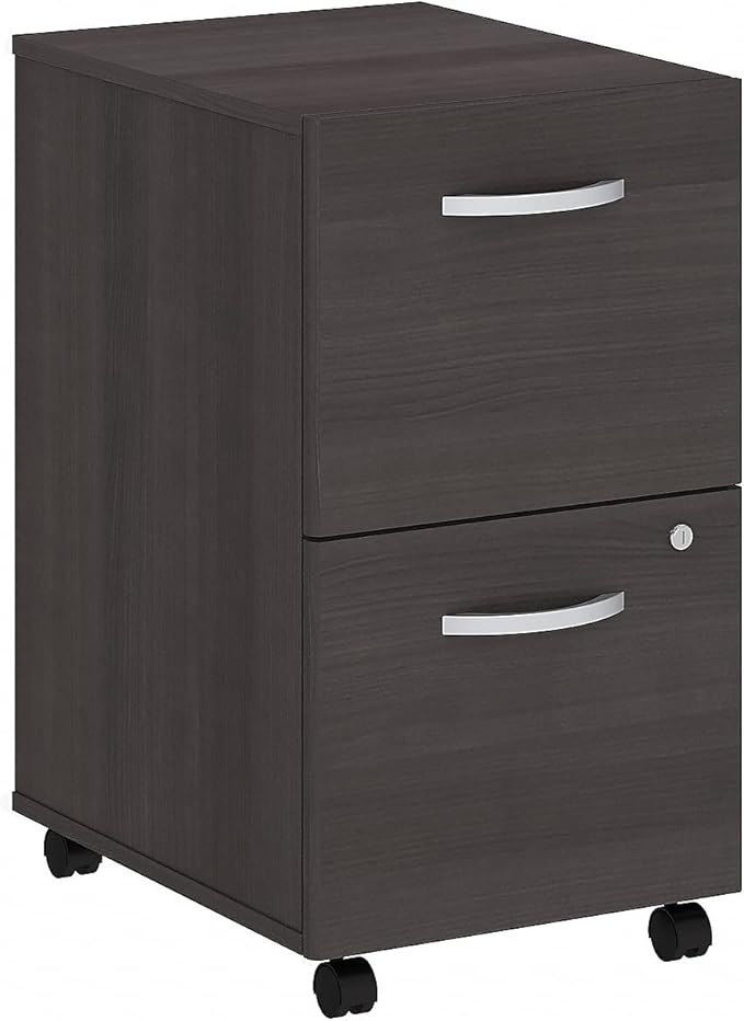 Furniture Studio C 2 Drawer Mobile File Cabinet in White