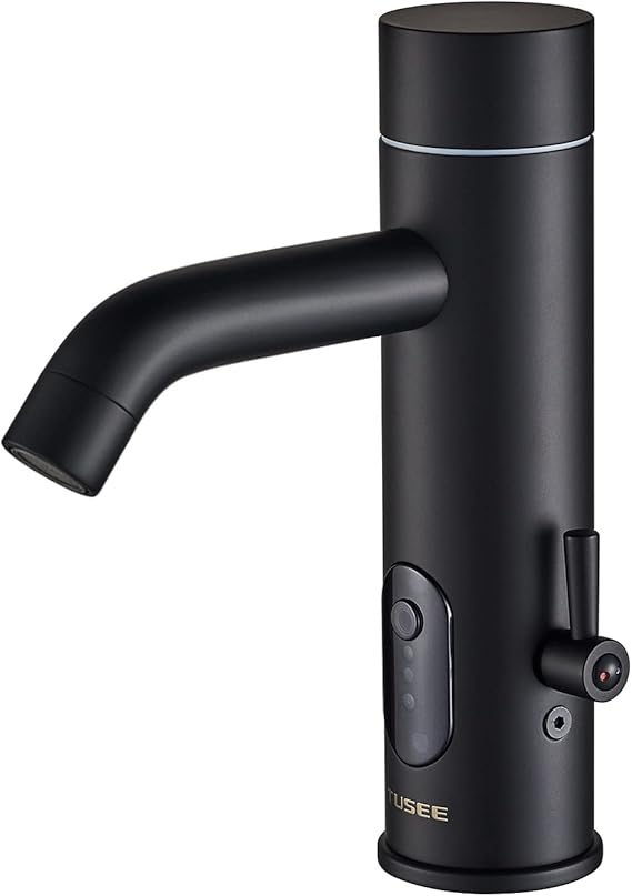 Manual and Automatic Faucet, Touchless Bathroom Faucet with One Temperature