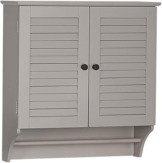 Ellsworth Two-Door Wall Bathroom Storage Cabinet, Taupe