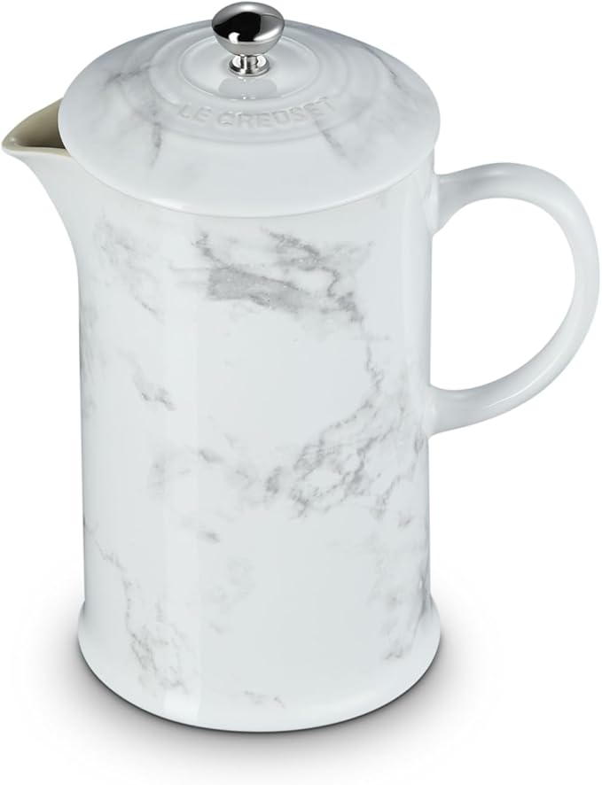 Stoneware 34 oz, Marble Collection French Press