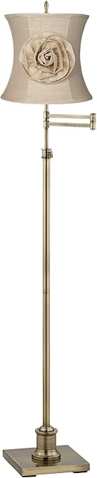 Westbury Traditional Floor Lamp Adjustable Height Standing Swing Arm 70" Tall Antique