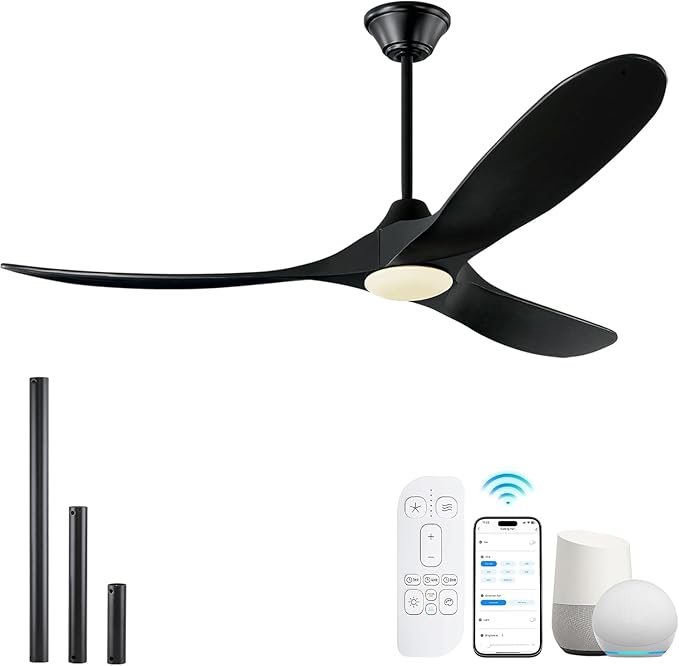Fans with Lights, Outdoor Ceiling Fans for Patios with Light Damp Rated, 3 Blades