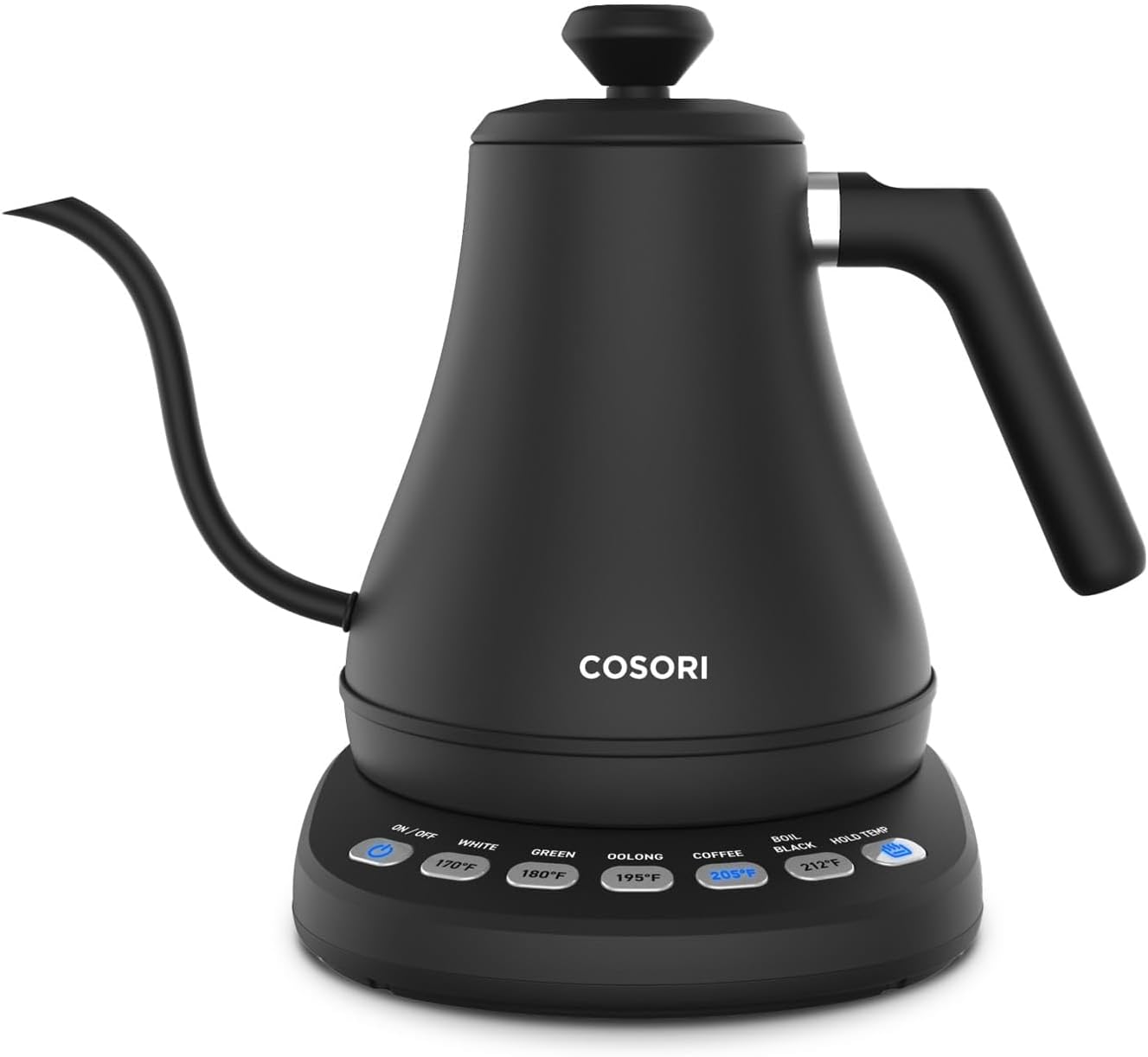 Electric Gooseneck Kettle with 5 Temperature Control Presets, Pour Over Kettle