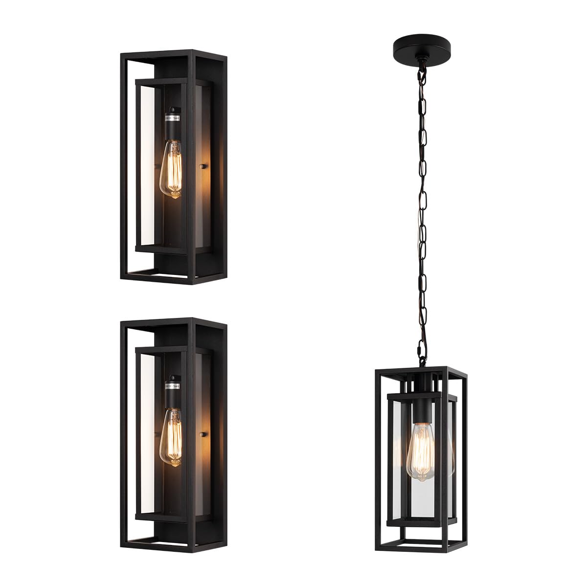 Pack Outdoor Wall Sconce and 1 Pack Outdoor Pendent Light